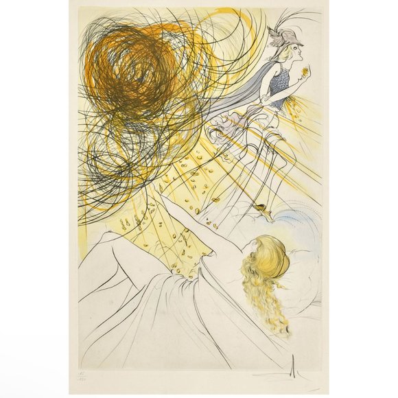 Authentic Salvador Dali - Mercurius - Signed Lithograph - Picture 2 of 2